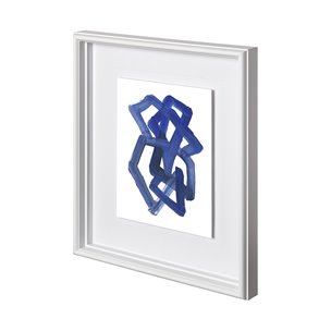 Continuous Blue 3 by Lora Gold a Hand Embellished Textured Framed Art Print Matted under Glass