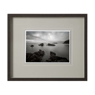 Rocky Coastline, Rosario Beach by Bisig, Steve a Framed Photo Art Print Matted under Glass