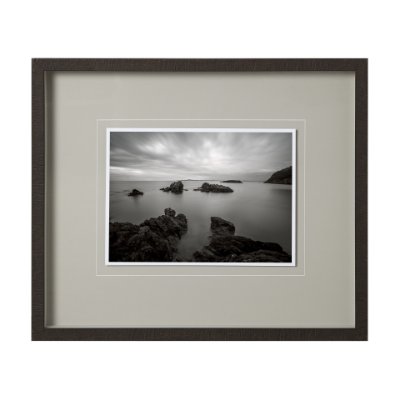 12189 - Rocky Coastline, Rosario Beach by Bisig, Steve a Framed Photo Art Print Matted under Glass