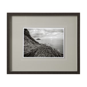 Rocky Shoreline, Rosario Beach by Bisig, Steve a Framed Photo Art Print Matted under Glass