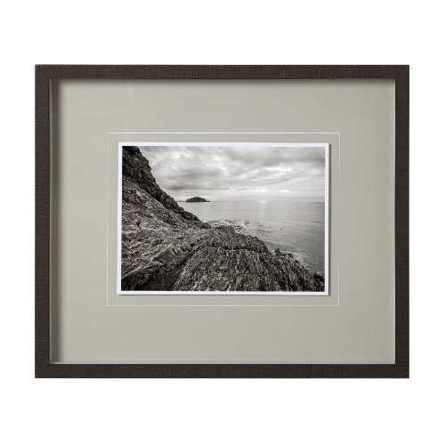 12190 - Rocky Shoreline, Rosario Beach by Bisig, Steve a Framed Photo Art Print Matted under Glass