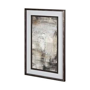 Blk Wht Bronze II by Jennifer Goldberger Hand Embellished Framed Art Print Matted under Glass