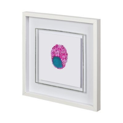 12333 - Poolside 3 by Jones a Hand Embellished Textured Framed Art Print Matted under Glass