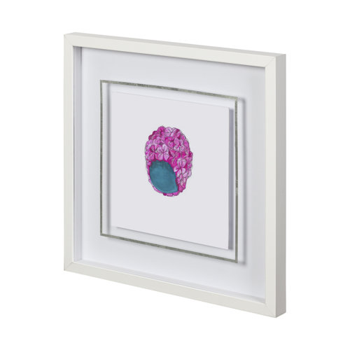 12333 - Poolside 3 by Jones a Hand Embellished Textured Framed Art Print Matted under Glass