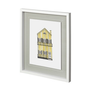 Petit Mansion III by Jones a Hand Embellished Textured Framed Art Print Matted under Glass