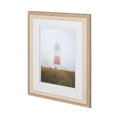 12361 - Sankaty Head in the Fog by Mercana Studio a Framed Photo Art Print Matted under Glass
