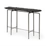 67801-AB - Pinera III 49L x 17W Black Slate W/Iron Base Console Table