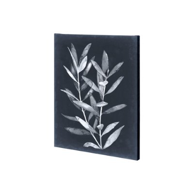 101068-S - Midnight Leaves II by Megan Meagher a Hand Embellished Textured Canvas