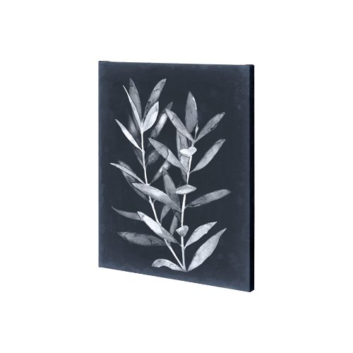 101068-S - Midnight Leaves II by Megan Meagher a Hand Embellished Textured Canvas