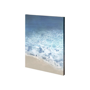 Ebb & Flow II by Victoria Borges a Hand Embellished Textured Canvas