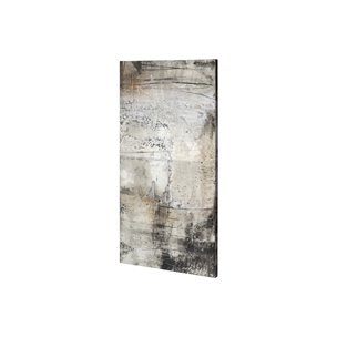 Blk Wht Bronze II by Jennifer Goldberger a Hand Embellished Textured Canvas
