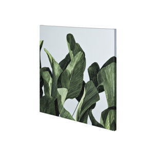 Celadon Palms II-3030 by Emma Scarvey a Hand Embellished Textured Canvas