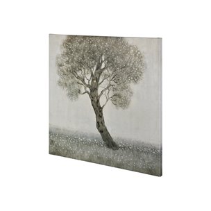 White Blossom Tree by Tim OToole a Hand Embellished Textured Canvas