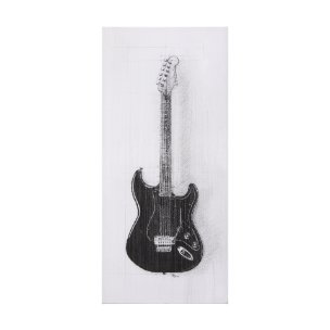 Guitar I by Mercana Studio a Hand Embellished Textured Canvas