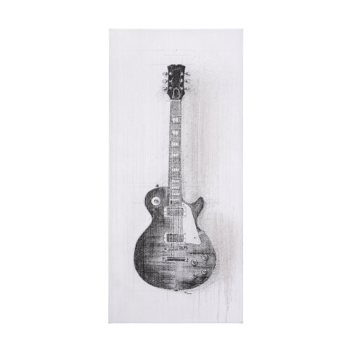 101033-S - Guitar III by Mercana Studio a Hand Embellished Textured Canvas
