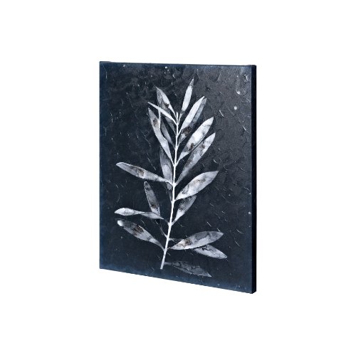101067-S - Midnight Leaves I by Megan Meagher a Hand Embellished Textured Canvas