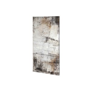 Blk Wht Bronze I by Jennifer Goldberger a Hand Embellished Textured Canvas