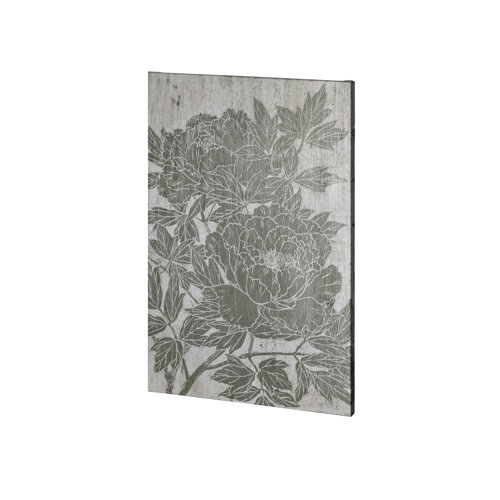 101140-S - Blooming Peony I by Mercana Studio a Hand Embellished Textured Canvas
