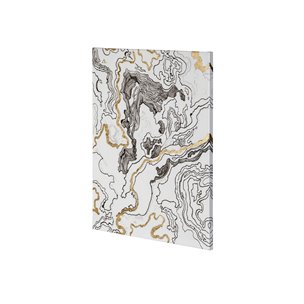 Topography I by Mercana Studio a Hand Embellished Textured Canvas