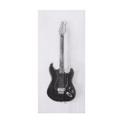 101031-L - Guitar I by Mercana Studio a Hand Embellished Textured Canvas