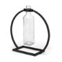 67910 - Monica II Tall Black Metal Glass Bottle Vase 