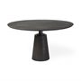 67849-AB - Maxwell 54" Brown Solid Wood Top Brown Metal/Wood Base Dining Table
