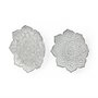 67908 - Miranda Set of 2 Stamped Metal Lotus Flower Wall Decor
