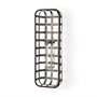 67905 - Margaret Wall Mounted Basket w Glass Bottle for Botanicals or Floral