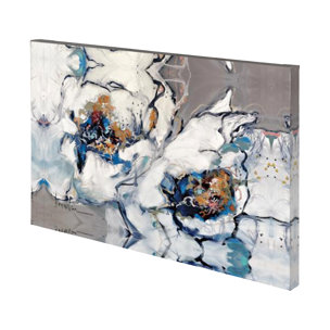 Softly Blooming by Mercana Studio a Hand Embellished Textured Canvas