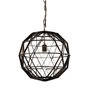67955 - Dyson I 18x18 Black Metal Triangular Orb Pendant Light 