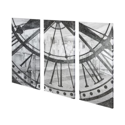 101007-L - Of Time and The River I by Mercana Studio a Hand Embellished Textured Canvas