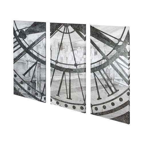 101007-L - Of Time and The River I by Mercana Studio a Hand Embellished Textured Canvas