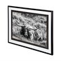 12120 - B&W Longhorn III by Tyler Stockton a Framed Photo Art Print Matted under Glass