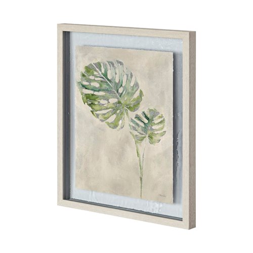 12398 - Fresh Unfolds III by Leah Rei a Hand Embellished Textured Framed Art Print Matted under Glass
