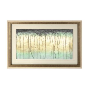 Treeline Light II by Jennifer Goldberger Hand Embellished Framed Art Print Matted under Glass