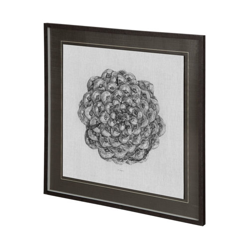 12421 - Cone of View II by Mercana Studio a Hand Embellished Textured Framed Art Print Matted under Glass