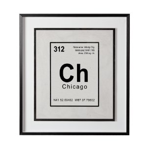 Breaking Chicago B by THE Studio a Hand Embellished Textured Framed Art Print Matted under Glass