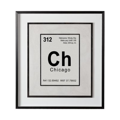 12248 - Breaking Chicago B by THE Studio a Hand Embellished Textured Framed Art Print Matted under Glass