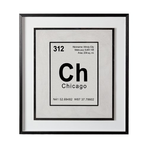 12248 - Breaking Chicago B by THE Studio a Hand Embellished Textured Framed Art Print Matted under Glass