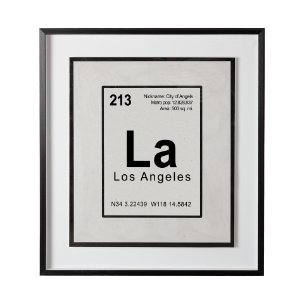 Breaking Los Angeles B by THE Studio a Hand Embellished Textured Framed Art Print Matted under Glass