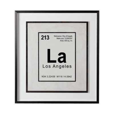 12250 - Breaking Los Angeles B by THE Studio a Hand Embellished Textured Framed Art Print Matted under Glass