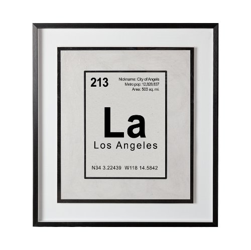 12250 - Breaking Los Angeles B by THE Studio a Hand Embellished Textured Framed Art Print Matted under Glass