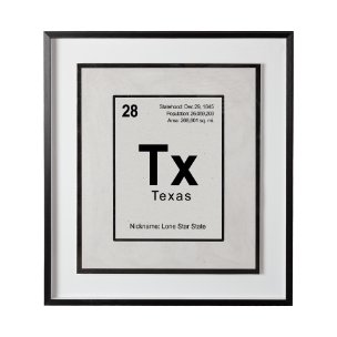 Breaking Texas B by THE Studio a Hand Embellished Textured Framed Art Print Matted under Glass