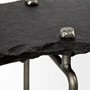 67801-AB - Pinera III 49L x 17W Black Slate W/Iron Base Console Table