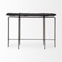 67801-AB - Pinera III 49L x 17W Black Slate W/Iron Base Console Table