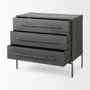 67826 - Ward 34L x 18W Brown Wood and Iron 3 Drawer Accent Cabinet 