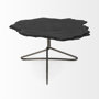 67802-AB - Pinera 37"x33" Black Slate With Iron Base Coffee Table