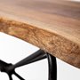 67854-AB - Papillion III 66x18 Natural Solid Wood and Iron Dining Bench 