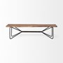 67854-AB - Papillion III 66x18 Natural Solid Wood and Iron Dining Bench 