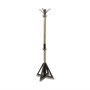 68000 - Lamda 22 x 75 Black Metal and Light Brown Wood Coat Rack